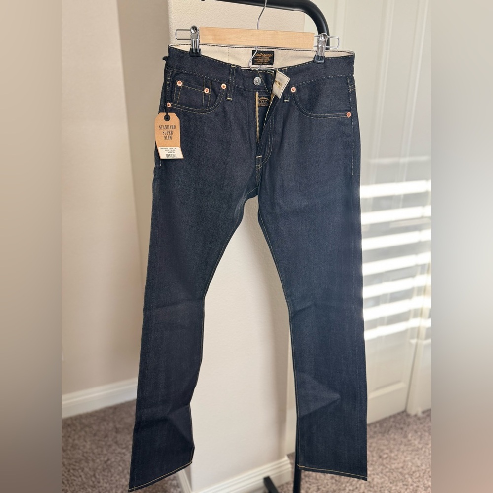 NWT Civilianaire Japanese Selvedge Denim Jeans – Size 28 – Super Slim Fit